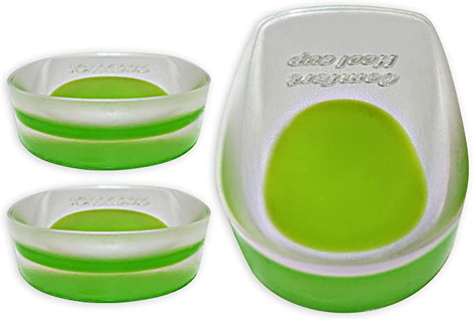 plastic heel cups for plantar fasciitis 2 Pairs of Lightweight Gel Heel Cups Green / Kid's Size 11-2